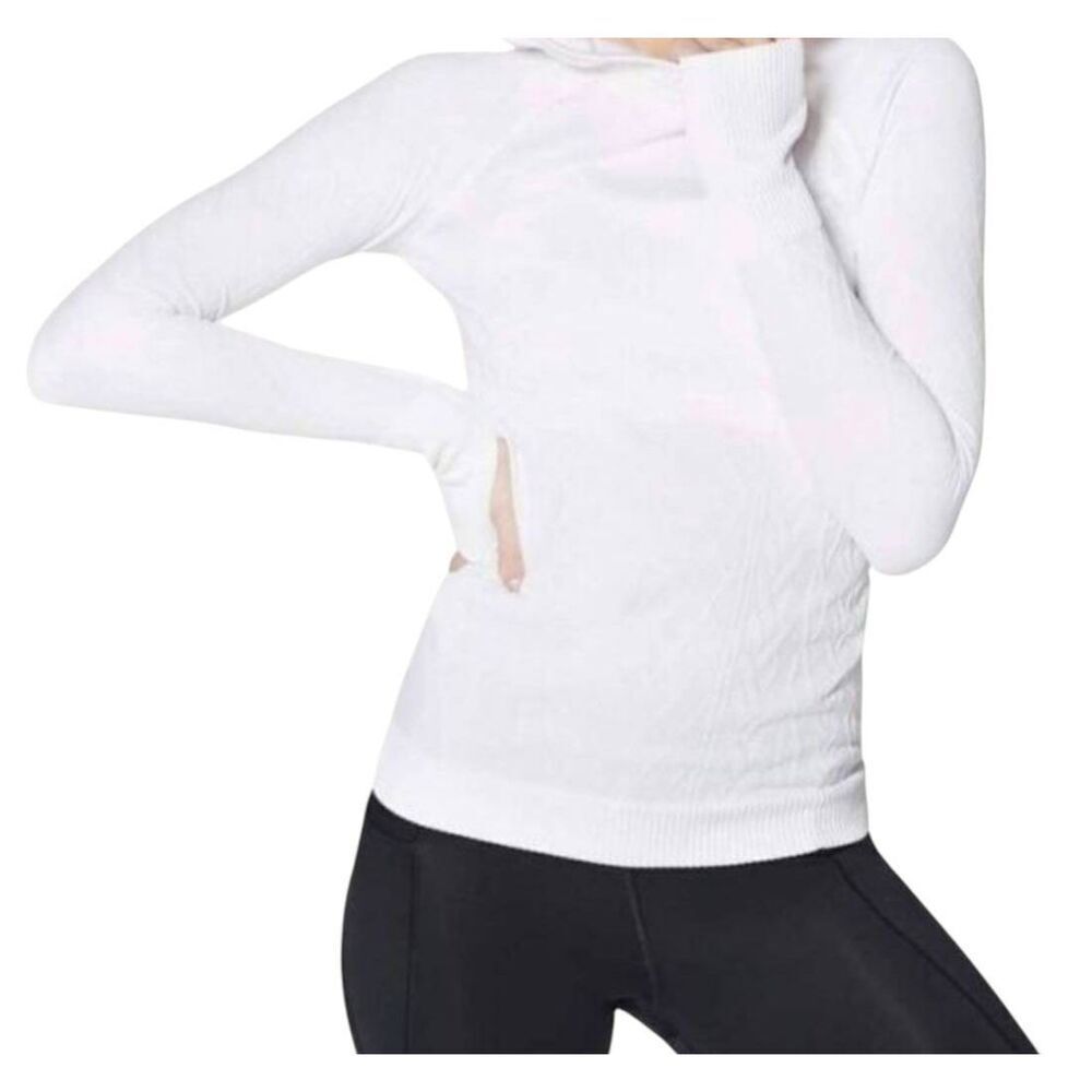 LULULEMON ATHLETICA Rest Less Hoodie In White/White Size 4